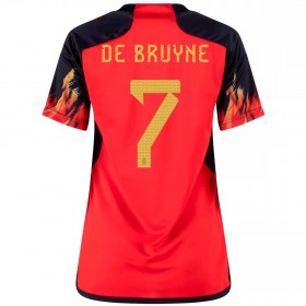 Fotbalové dres Belgie DE BRUYNE 7 Dámské Domácí Mistrovství Světa 2022 Krátký Rukáv